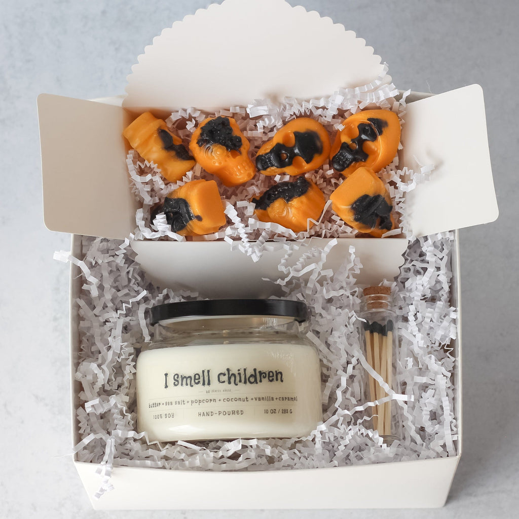 Halloween Gift Set Pumpkin Heads Wax Melts & I Smell Children Candle