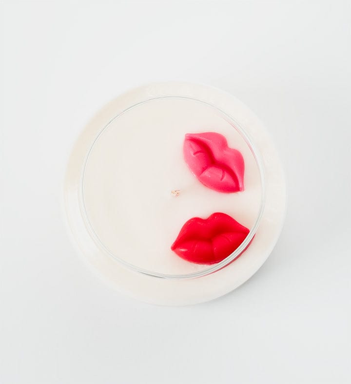 XOXO Candle - Hand-Poured 10 oz Soy Candle with Lips Embellishments