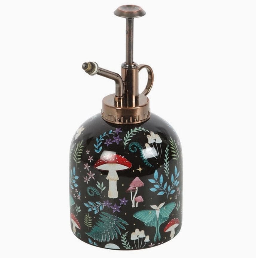 Dark Forest Glass Plant Mister with Moon & Star Details
