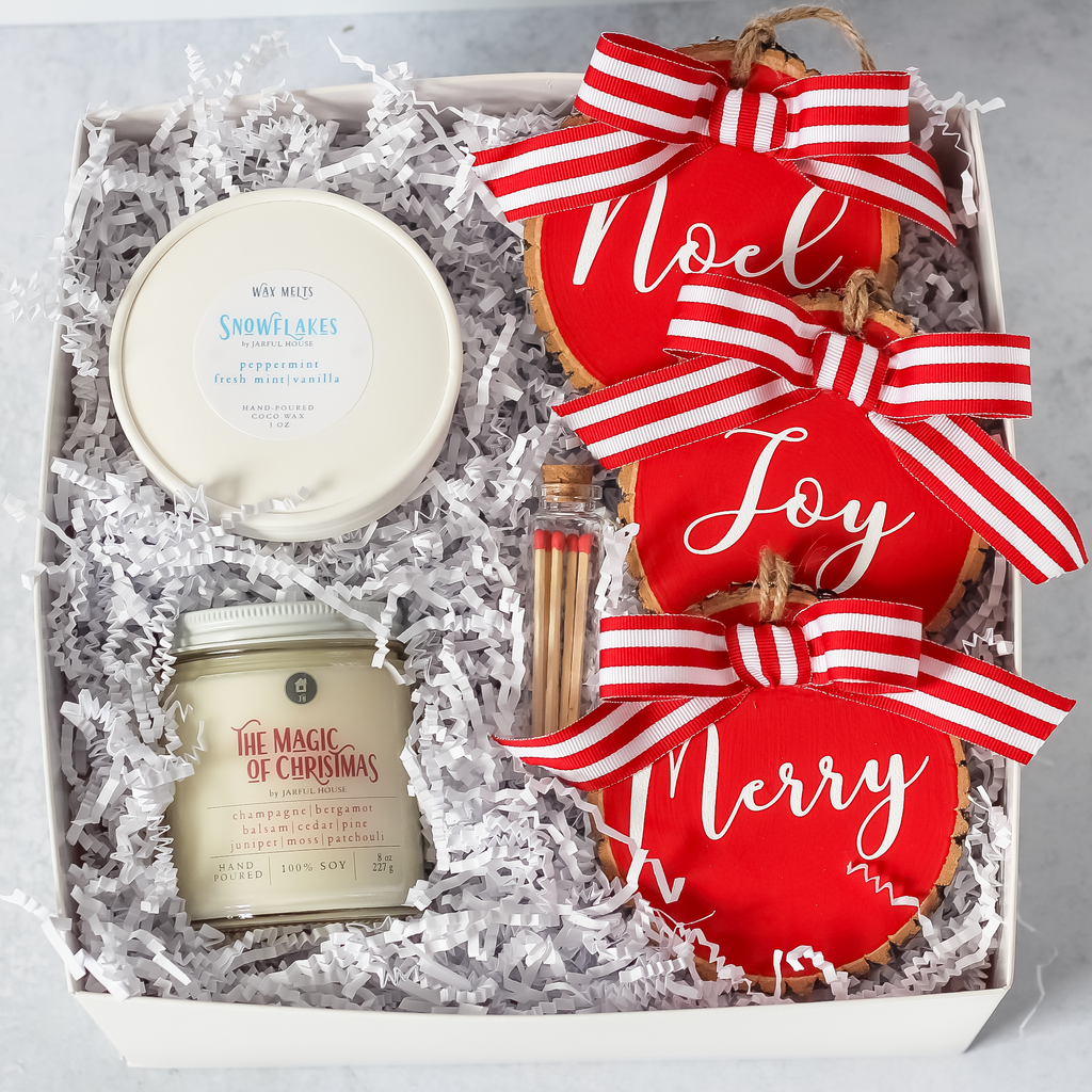 The Magic of Christmas Gift Set Candle + Wax Melts + Ornaments + Matches