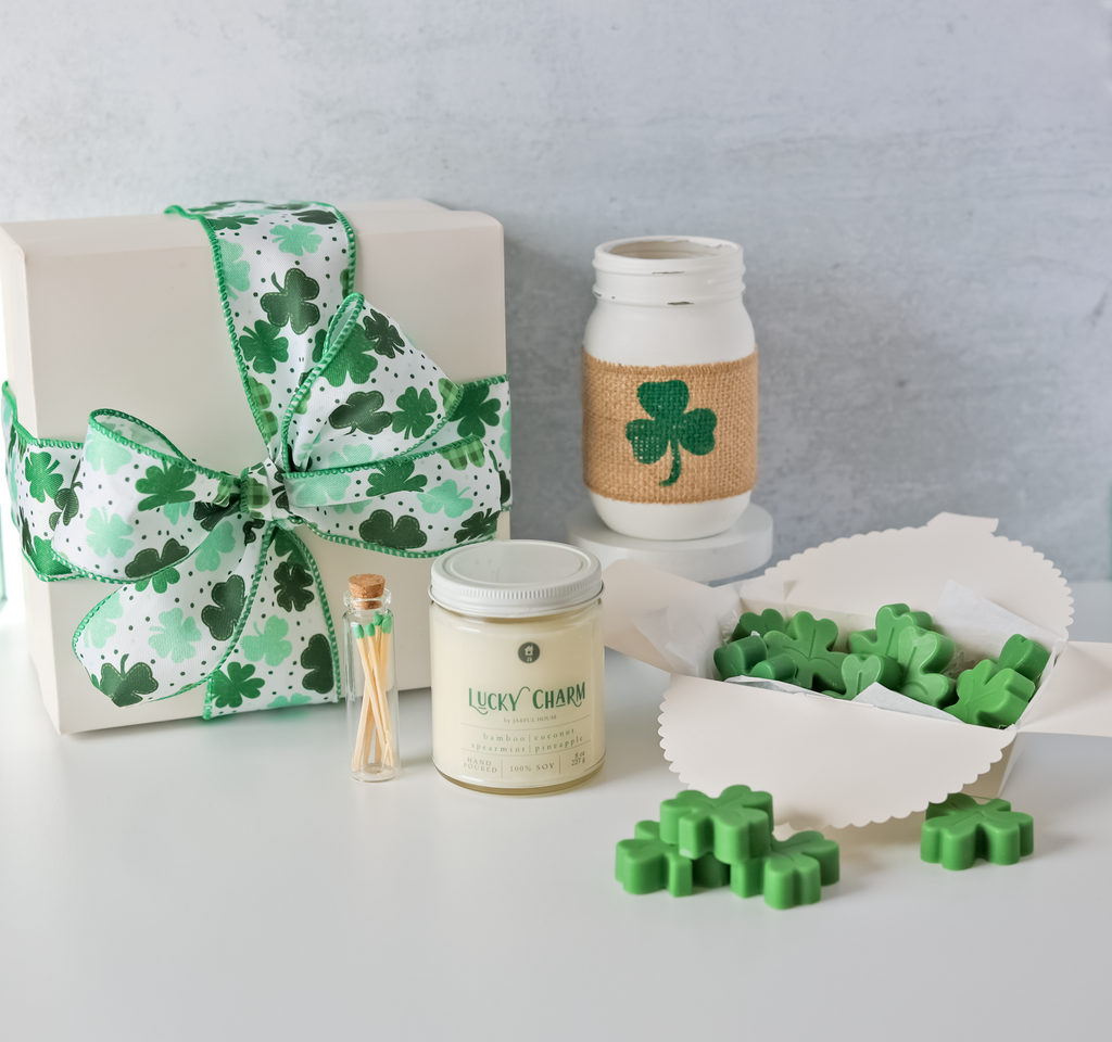 St.Patricks Day Gift Bundle Set Candle + Melts + Matches