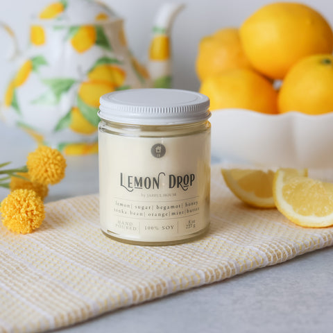 Lemon Drop Scented Soy Candle - 8 oz.