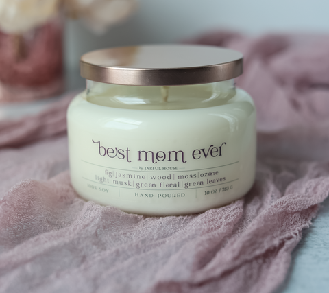 Best Mom Ever Soy Candle Fig + Jasmine + Moss - 10 oz