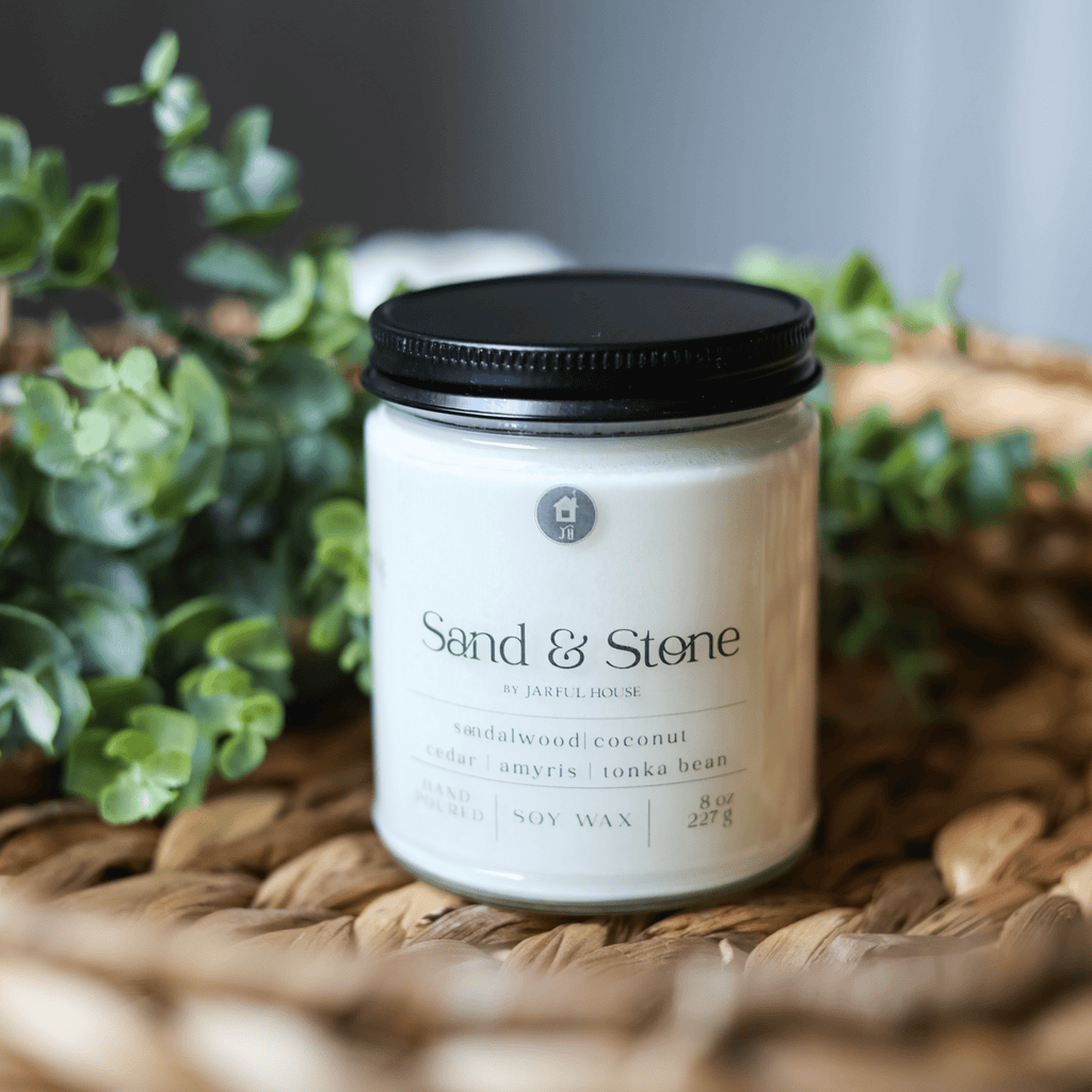 sandal coconut cedar candle