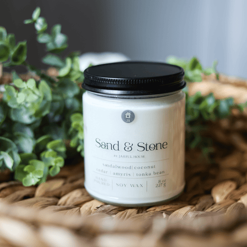 sandal coconut cedar candle