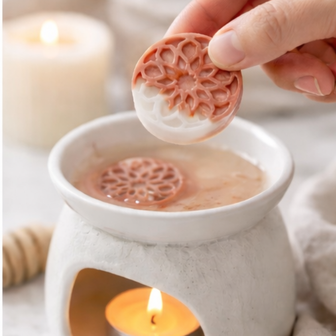 Golden Allure Wax Melts – Moroccan Design, White Rose Gold