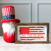 Patriotic Wall Sign We The People American Flag Red