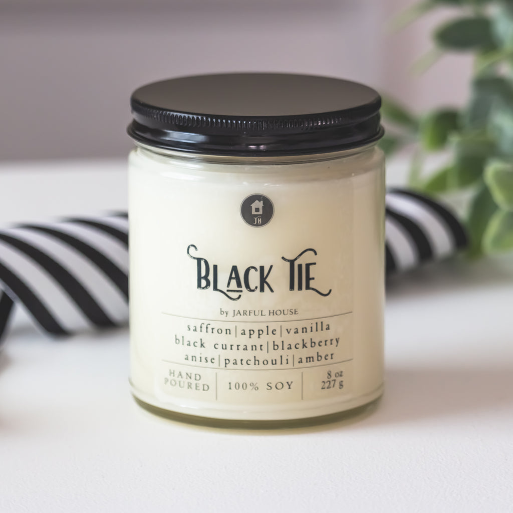 Scented Soy Candle Black Tie | Candle for Men - 8 oz