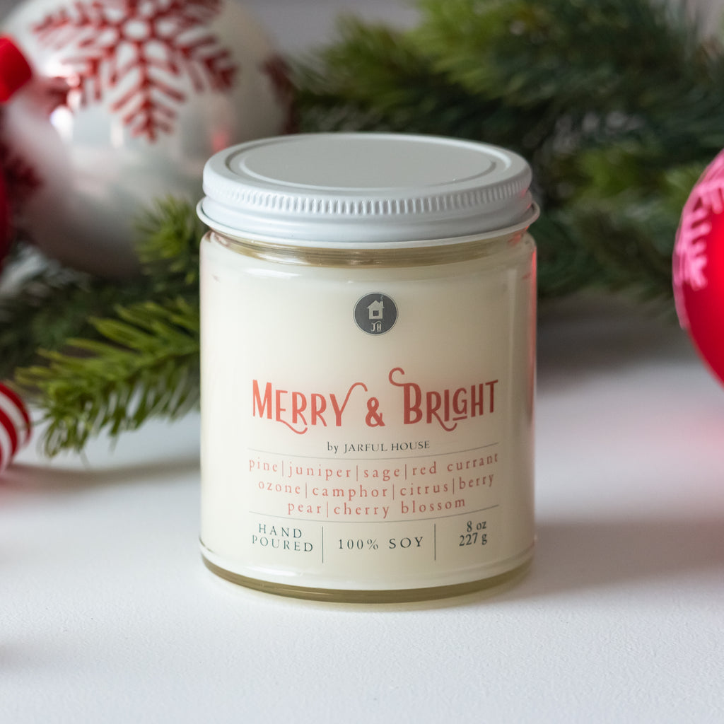 Christmas Candle Merry & Bright  - 8 oz