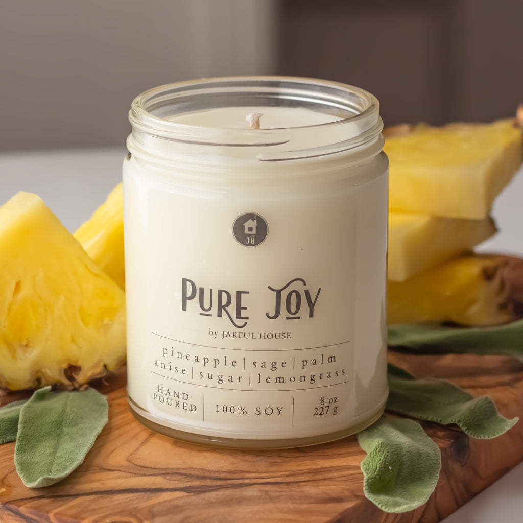 Pure Joy Pineapple + Sage Soy Candle - 8 oz.