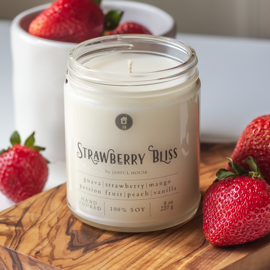 Soy Candle Strawberry Bliss | Housewarming Gift