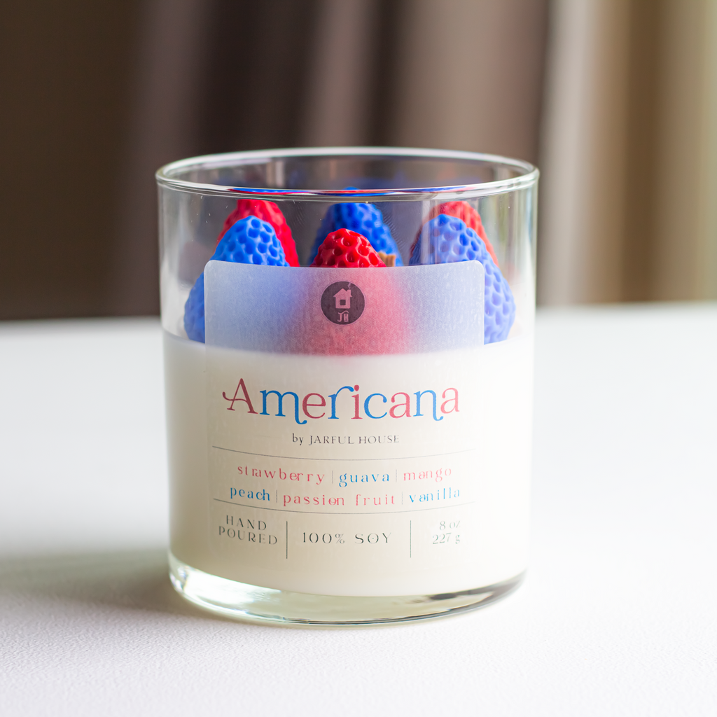 Dessert Candle Americana | Red White Blue Patriotic Home Decor