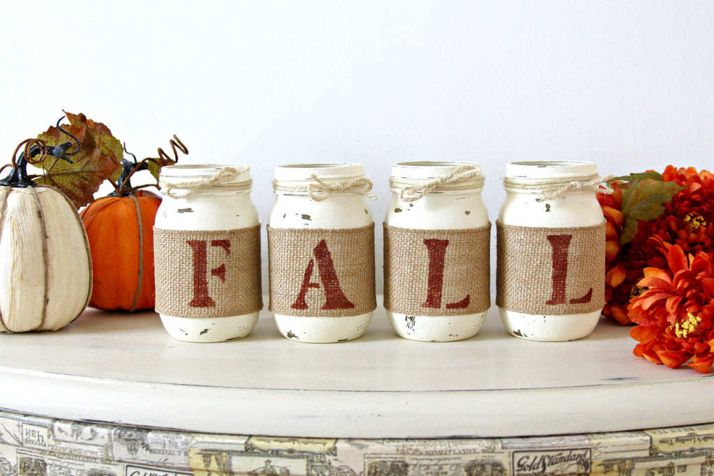 Rustic Fall Decor | Thanksgiving Table Centerpieces - ONE SIDED - Jarful House