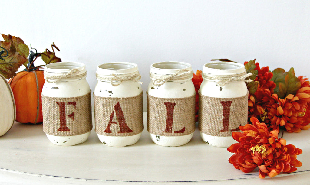 Farmhouse Fall Table Decor | Thanksgiving Centerpieces |  Rustic Fall Decor - ONE SIDED - Jarful House