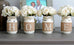 Farmhouse Home Decor | Rustic Table Decor  - Two Sided Decorative Jars - Jarful House