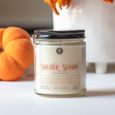 Fall Candle Sweater Season - 8 oz. | Natural Soy Thanksgiving Candle