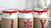 Rustic Farmhouse White & Red Christmas Decor - JOY -TWO SIDED - Jarful House