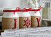 Rustic Farmhouse White & Red Christmas Decor - JOY -TWO SIDED - Jarful House