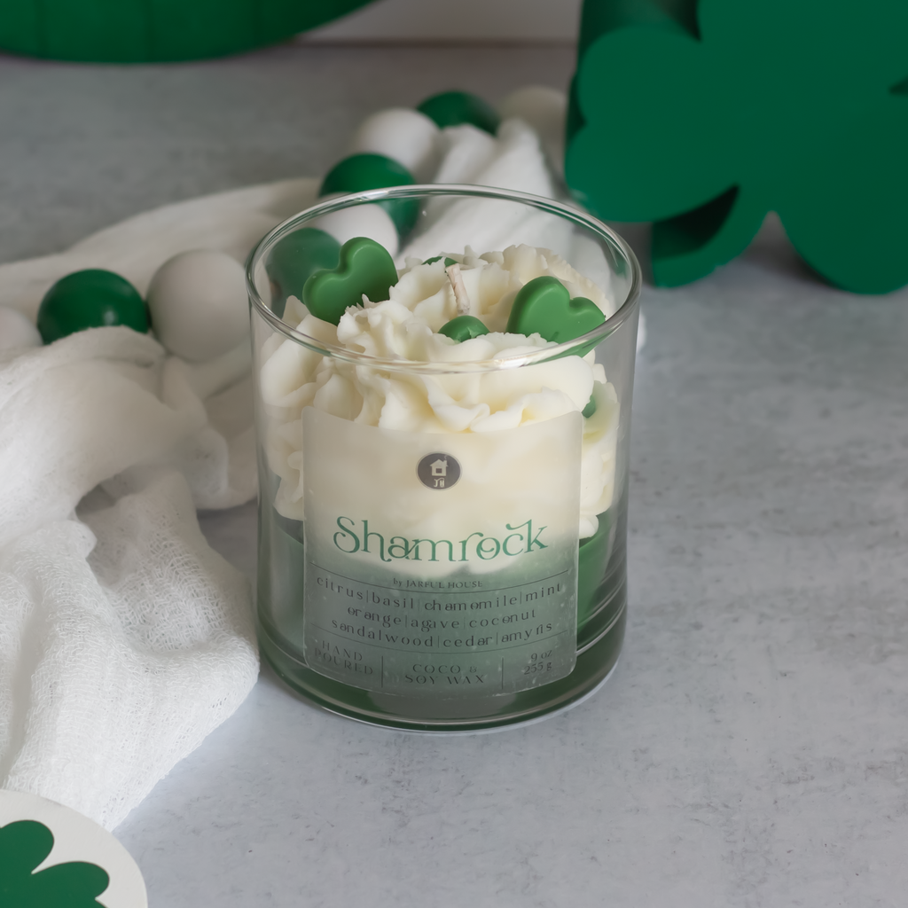 st patricks day soy candle