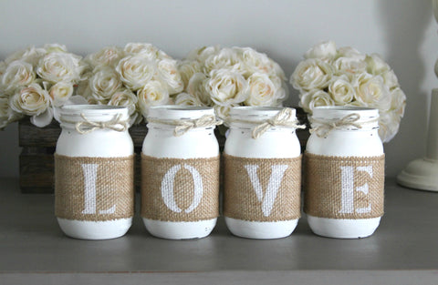 Pure White Valentine's Day Home Decor - Two Sided - Jarful House
