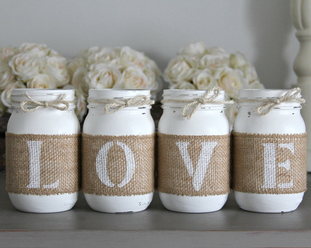 Rustic Valentine's Day Home Decor Gift Idea -One Sided - Jarful House