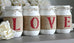 Farmhouse Valentine's Day Home Decor | Love Table Centerpieces - Two Sided - Jarful House