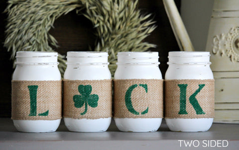 St.Patrick's Day Table Decor | Irish Home Decor - Two Sided - Jarful House