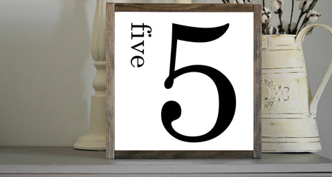 Rustic Number Wall Gallery Decor | Farmhouse Family Number Decor - Jarful House