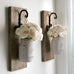 Hanging Painted Mason Jar Wall Sconces | Rustic Home Decor | Wall Decor - Jarful House