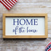 | Patriotic Wall Decor | Home of the brave Sign | 4th Of July Sign 13"x 7" - Jarful House