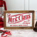 Mrs Claus Bed & Breakfast Wall Sign | Christmas Farmhouse Decor 11x7 inches - Jarful House