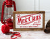 Mrs Claus Bed & Breakfast Wall Sign | Christmas Farmhouse Decor 11x7 inches