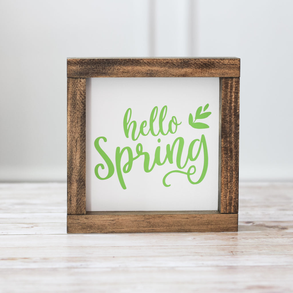 Spring Wall Sign  - Hello Spring Home Decor - Jarful House
