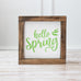 Hello Spring Wall Sign  - Farmhouse Blue Spring Home Decor - Jarful House