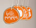 Fall Decor Ornaments Set of 4 - Tiered Tray Decor Halloween Fall Thanksgiving - Orange White Wood Slices