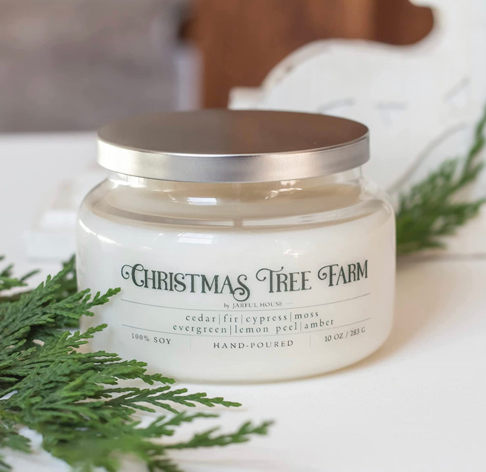 Christmas Tree Farm Soy Candle  | Cypress + Cedar + Fir + Amber - 10 oz