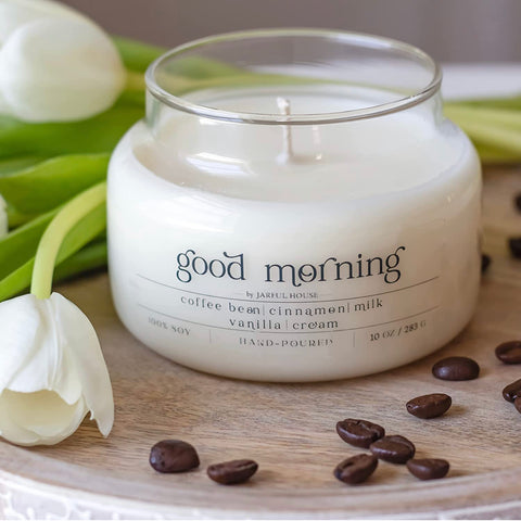 Good Morning Coffee Scent Soy Candle  10 oz